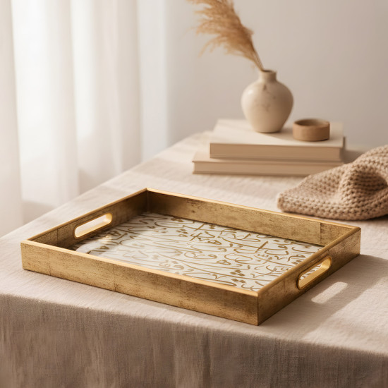 Wooden Tray Set 2 Pcs